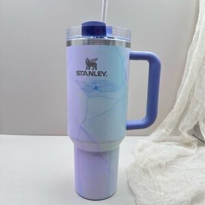Stanley Quencher H2.0 flow state tumbler, straw cup,lavendar watercolor,40oz